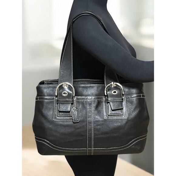 Y2K Coach F10912 Soho Leather Carryall & 6A06 Soho Slim Envelope Wallet - Picture 11 of 15